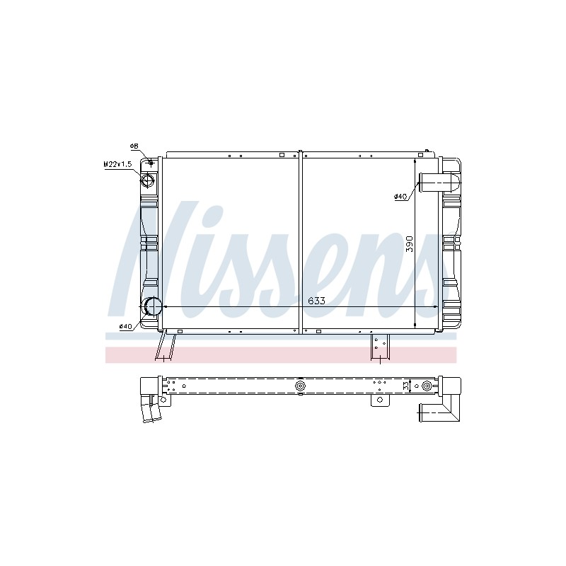 Radiateur Refroidissement Moteur Pour Peugeot 505 1309.45