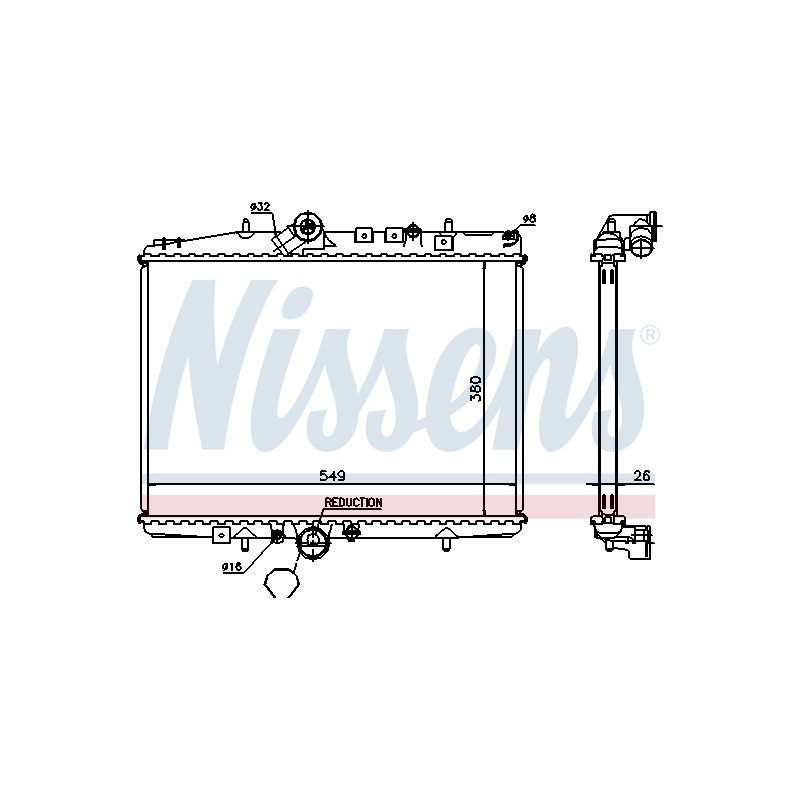 Radiateur Refroidissement Moteur Pour Peugeot 607 Citroën C5 I