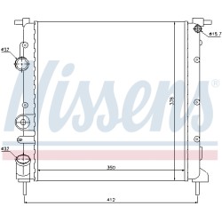 Radiateur Refroidissement Moteur Pour Renault Clio II 7700430647 7700836300