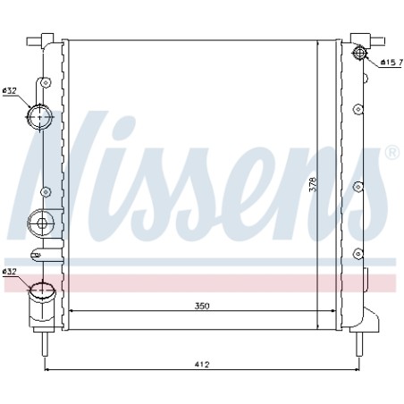 Radiateur Refroidissement Moteur Pour Renault Clio II 7700430647 7700836300