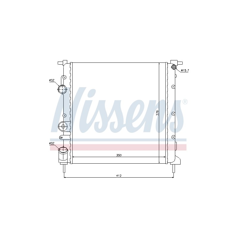 Radiateur Refroidissement Moteur Pour Renault Clio II 7700430647 7700836300
