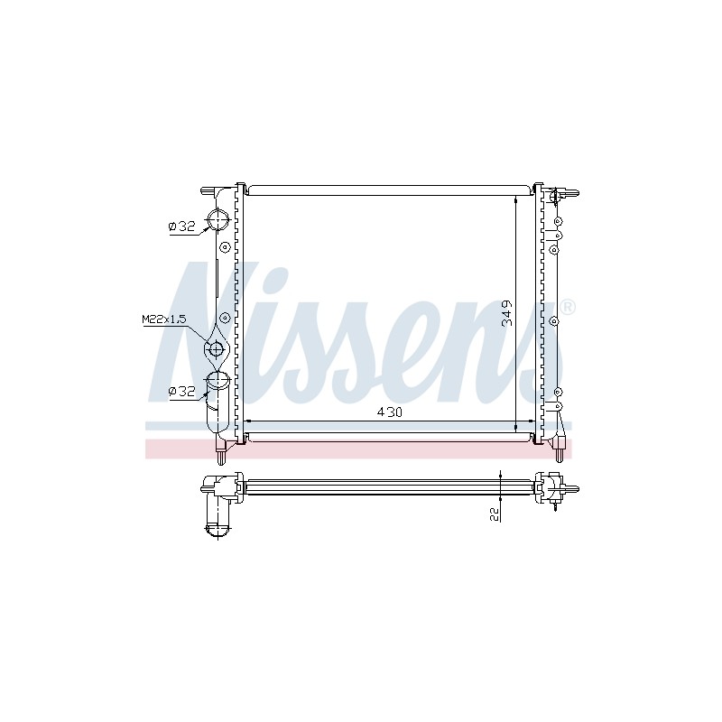 Radiateur Refroidissement Moteur Pour Renault 19 I II Clio Rapid 7700786444