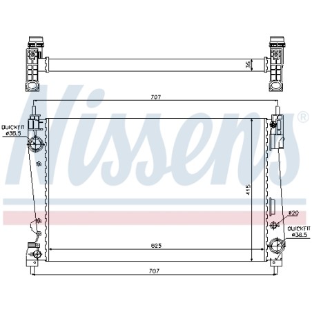 Radiateur Refroidissement Moteur Pour Opel Fiat Alfa Romeo Lancia 1300287