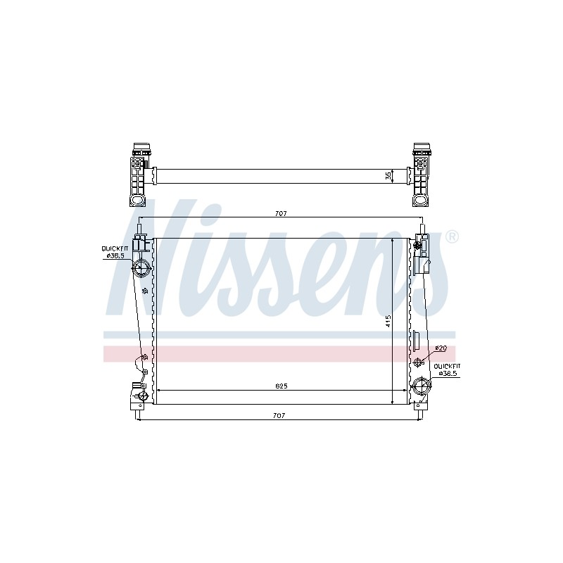 Radiateur Refroidissement Moteur Pour Opel Fiat Alfa Romeo Lancia 1300287
