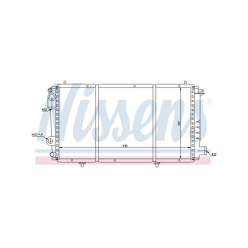 Radiateur Refroidissement Moteur Pour Citroën C15 1301.Y2 1301.Y3 1330.K6