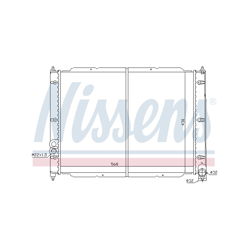 Radiateur Refroidissement Moteur Pour VW Transporter III 068.121.253B
