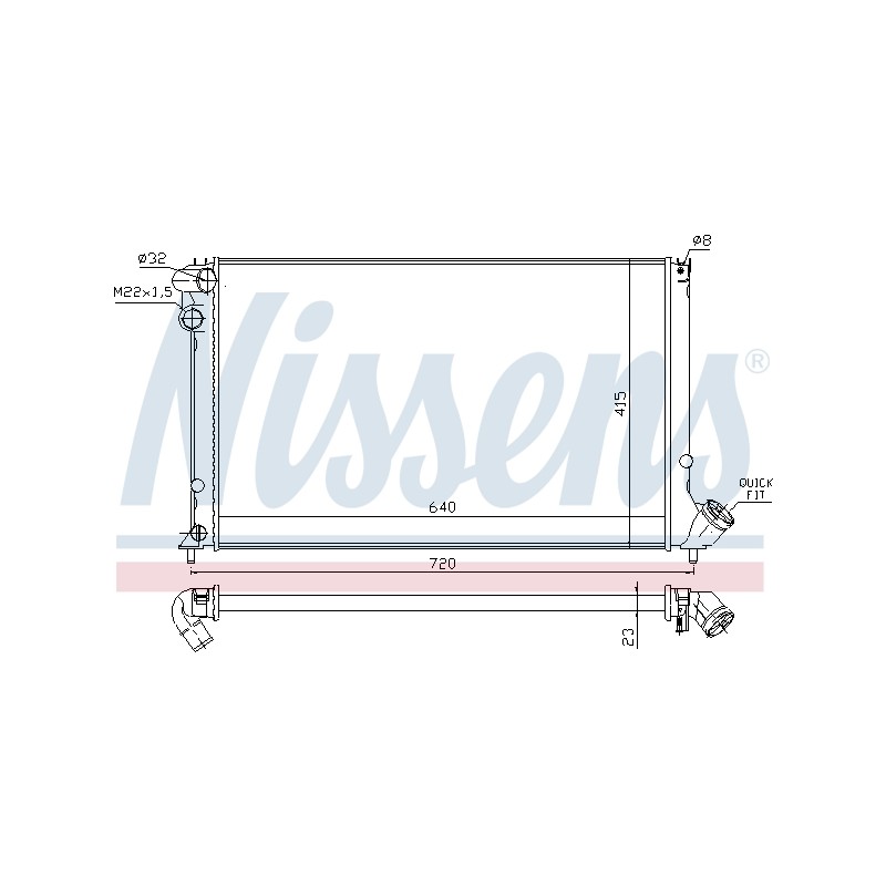 Radiateur Refroidissement Moteur Pour Peugeot 406 1301.FR 1301.GA 1301.GB 1331J9