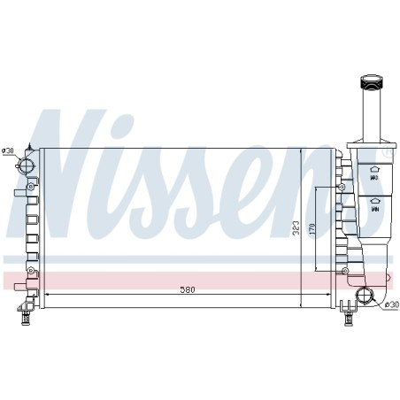 Radiateur Refroidissement Moteur Pour Fiat Punto 51724183