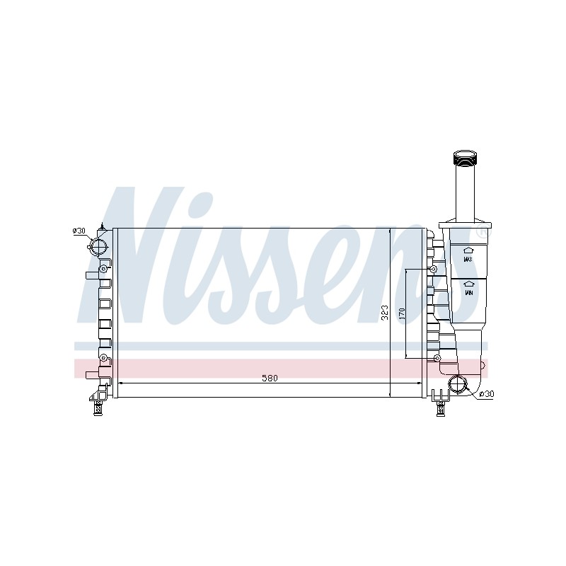 Radiateur Refroidissement Moteur Pour Fiat Punto 51724183