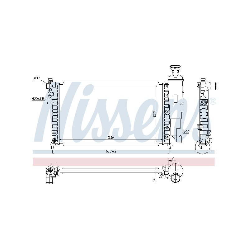 Radiateur Refroidissement Moteur Pour Peugeot 106 II Citroën Saxo 1301.HX