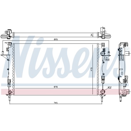 Radiateur Refroidissement Moteur Pour Renault Espace IV Laguna II 7711134658