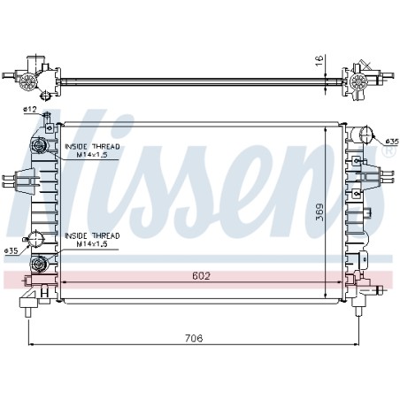 Radiateur Refroidissement Moteur Pour Opel Astra H Zafira B Family Vauxhall