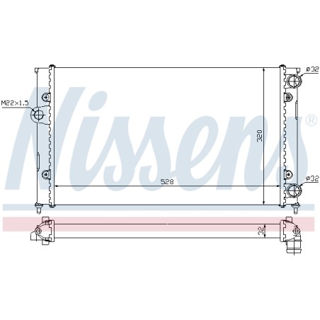 Radiateur Refroidissement Moteur Pour VW Golf III Vento 1H0.121.253R