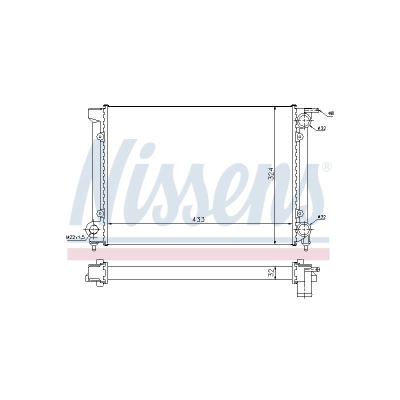 Radiateur Refroidissement Moteur Pour VW Golf I II Jetta Scirocco 191.121.253D