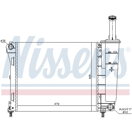Radiateur Refroidissement Moteur Pour Fiat 500 C Panda Ford KA