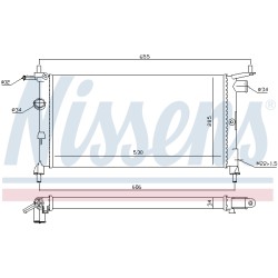 Radiateur Refroidissement Moteur Pour Opel Chevrolet Vauxhall 1300149 52488849