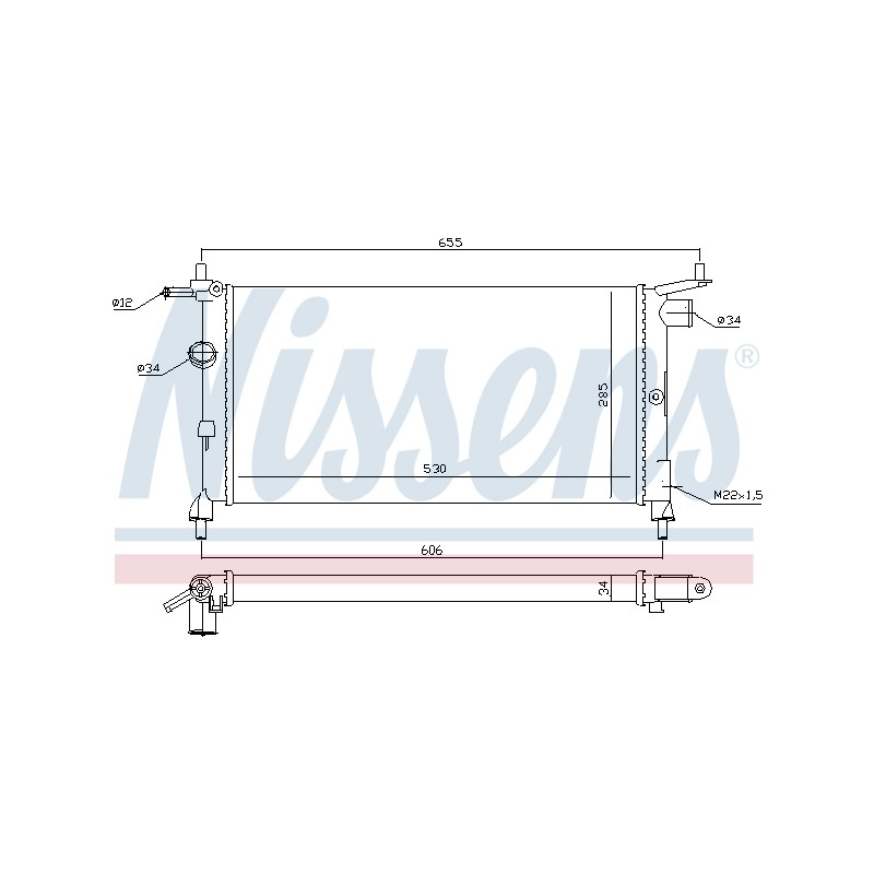 Radiateur Refroidissement Moteur Pour Opel Chevrolet Vauxhall 1300149 52488849