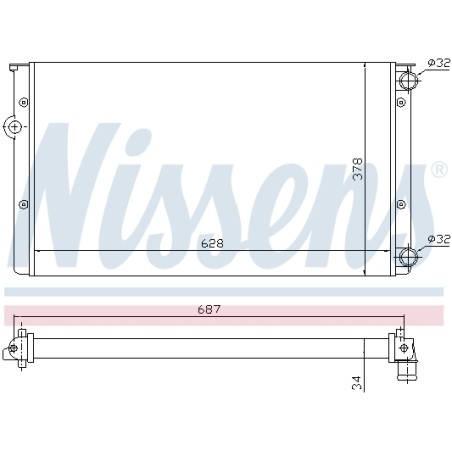 Radiateur Refroidissement Moteur Pour VW Golf III Vento 1H0.121.253BA