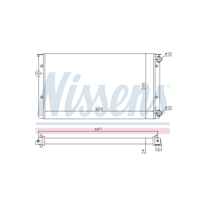 Radiateur Refroidissement Moteur Pour VW Golf III Vento 1H0.121.253BA