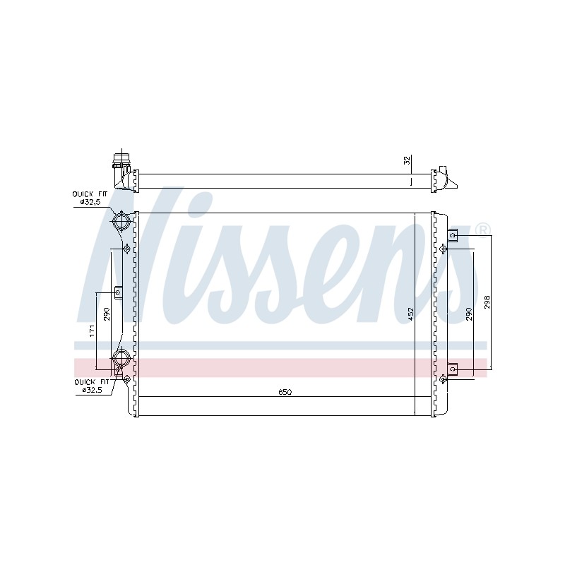 Radiateur Refroidissement Moteur Pour VW Audi Seat Skoda 5K0121251AA 5K0121253B