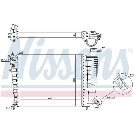 Radiateur Refroidissement Moteur Pour Peugeot 306 Citroën Xsara 1301FE 1330.51