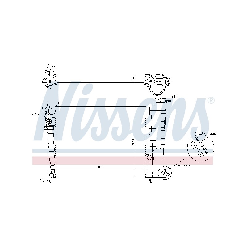 Radiateur Refroidissement Moteur Pour Peugeot 306 Citroën Xsara 1301FE 1330.51