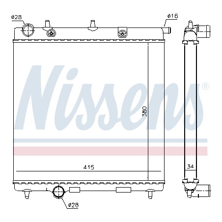 Radiateur Refroidissement Moteur Pour Peugeot Opel Citroën C2 DS 1330.Q5 1330Q5