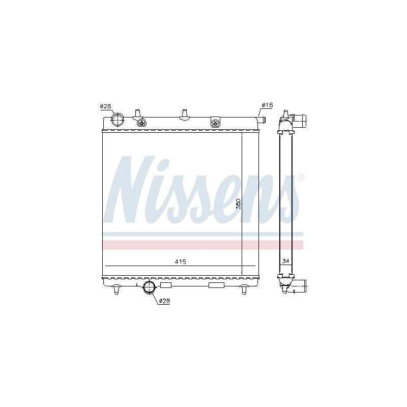 Radiateur Refroidissement Moteur Pour Peugeot Opel Citroën C2 DS 1330.Q5 1330Q5