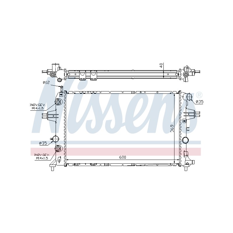 Radiateur Refroidissement Moteur Pour Opel Astra G Zafira A Vauxhall