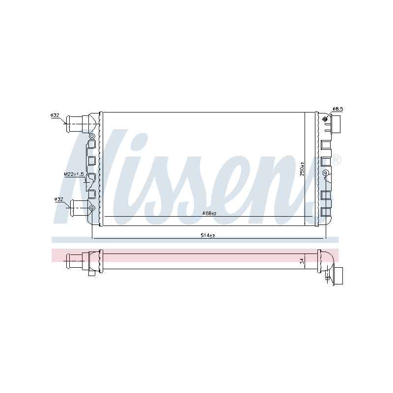 Radiateur Refroidissement Moteur Pour Fiat Cinquecento Seicento/600 - 7700881