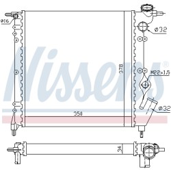 Radiateur Refroidissement Moteur Pour Renault Clio I 7701034767