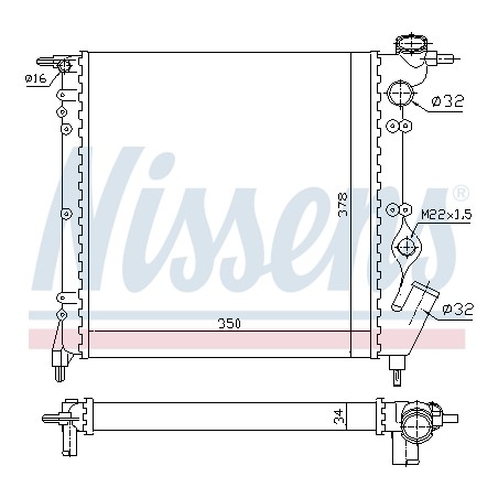 Radiateur Refroidissement Moteur Pour Renault Clio I 7701034767