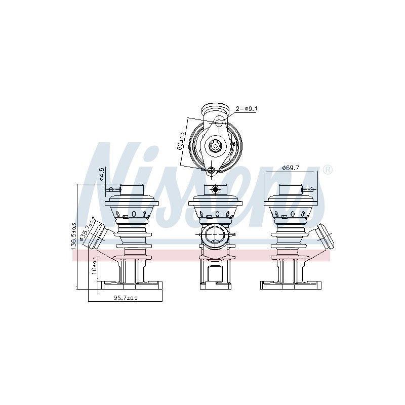 Vanne EGR Pour Peugeot Fiat Citroën 1618Q0 71788570 1628GY 71788571 1628JZ
