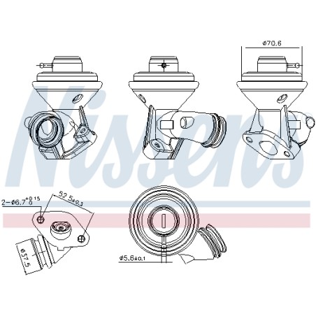 Vanne EGR Pour Peugeot Ford Suzuki Citroën 1628XV 1148077 1852073J00 9641052380