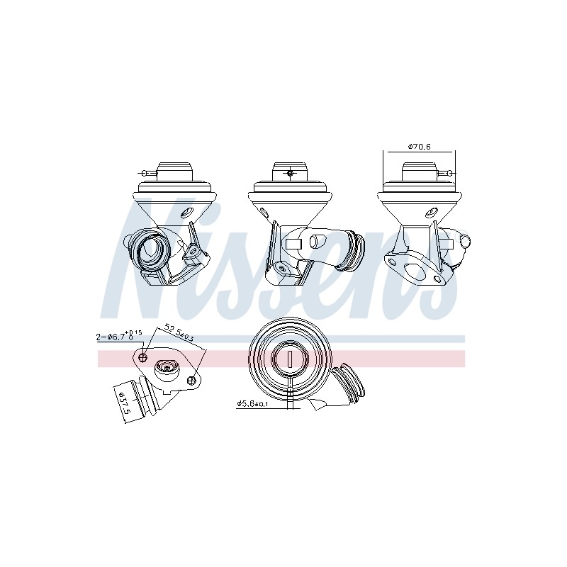 Vanne EGR Pour Peugeot Ford Suzuki Citroën 1628XV 1148077 1852073J00 9641052380