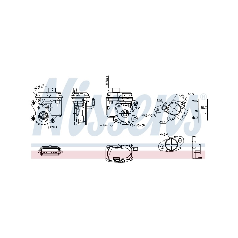 Vanne EGR Pour Renault Opel Nissan MERCEDES 147103921R 4423674 1471000Q1A