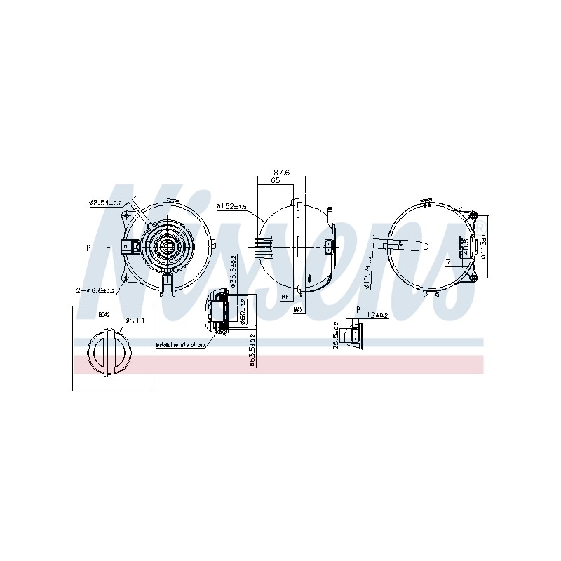 Vase d'Expansion Liquide de Refroidissement Pour VW Audi Seat BMW 6C0121407