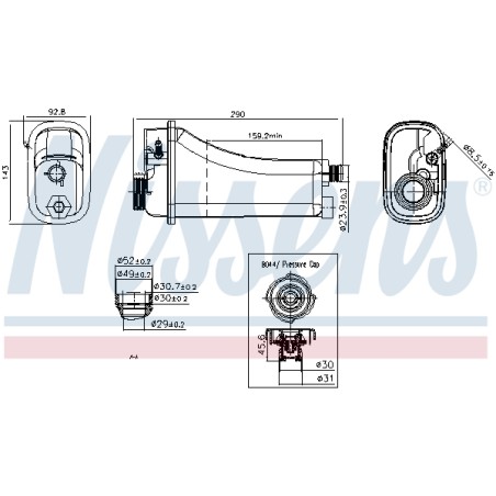 Vase d'Expansion Liquide de Refroidissement Pour BMW Série 3 E46 X3 X5 1436413
