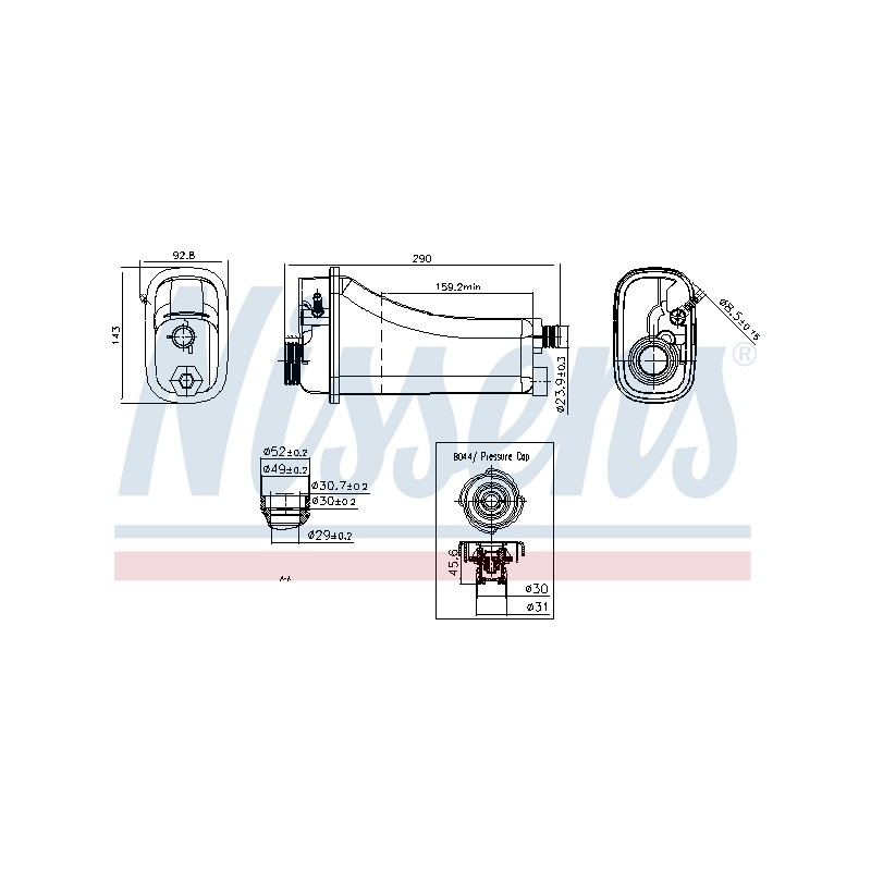 Vase d'Expansion Liquide de Refroidissement Pour BMW Série 3 E46 X3 X5 1436413