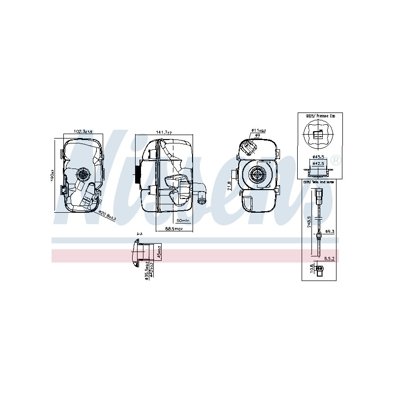 Vase d'Expansion Liquide de Refroidissement Pour Volvo S60 I S70 S80 30723929