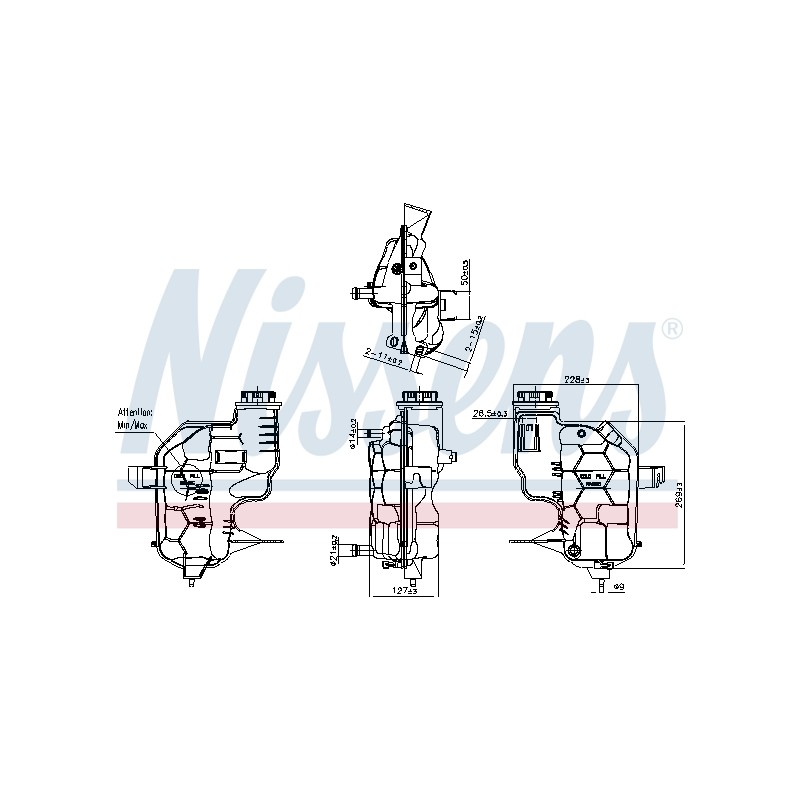 Vase d'Expansion Liquide de Refroidissement Pour Land Rover Discovery III Van IV