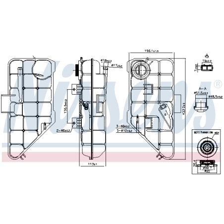 Vase d'Expansion Liquide de Refroidissement Pour MERCEDES Classe M