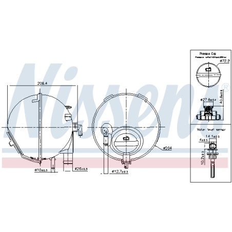 Vase d'Expansion Liquide de Refroidissement Pour MERCEDES Viano Vito