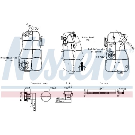 Vase d'Expansion Liquide de Refroidissement Pour Volvo V40 31338763
