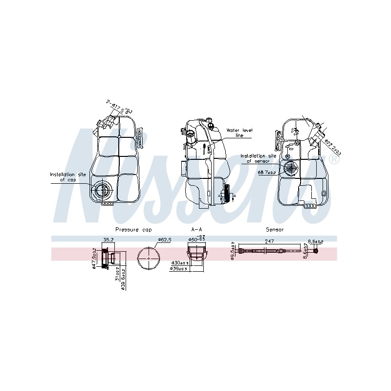 Vase d'Expansion Liquide de Refroidissement Pour Volvo V40 31338763