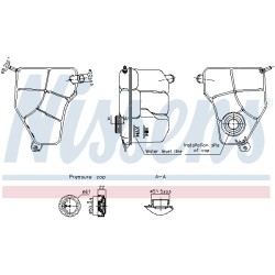 Vase d'Expansion Liquide de Refroidissement Pour Ford Fiesta V Fusion 1436172