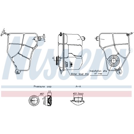 Vase d'Expansion Liquide de Refroidissement Pour Ford Fiesta V Fusion 1436172
