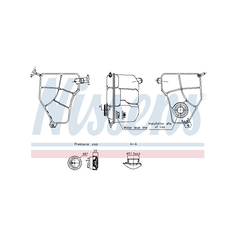 Vase d'Expansion Liquide de Refroidissement Pour Ford Fiesta V Fusion 1436172