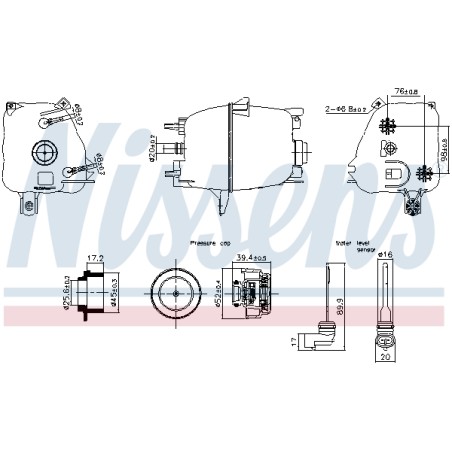 Vase d'Expansion Liquide de Refroidissement Pour Peugeot Fiat Citroën 1323Y3