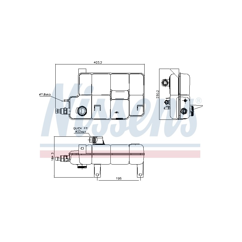 Vase d'Expansion Liquide de Refroidissement Pour Iveco Daily Citys IV 504359964